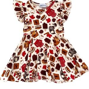 Little Eyes Canada D’Eh Bamboo Twirl Dress